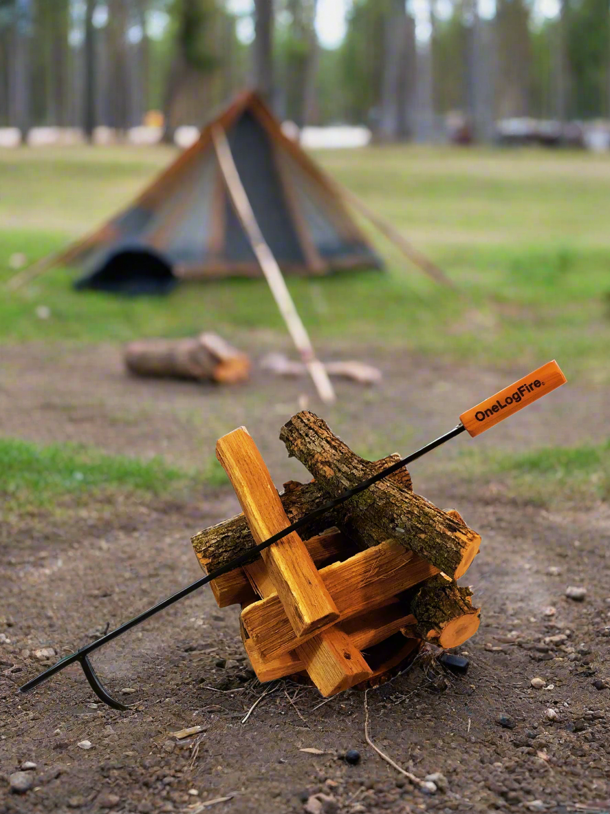 Fire Pit Poker at campsite