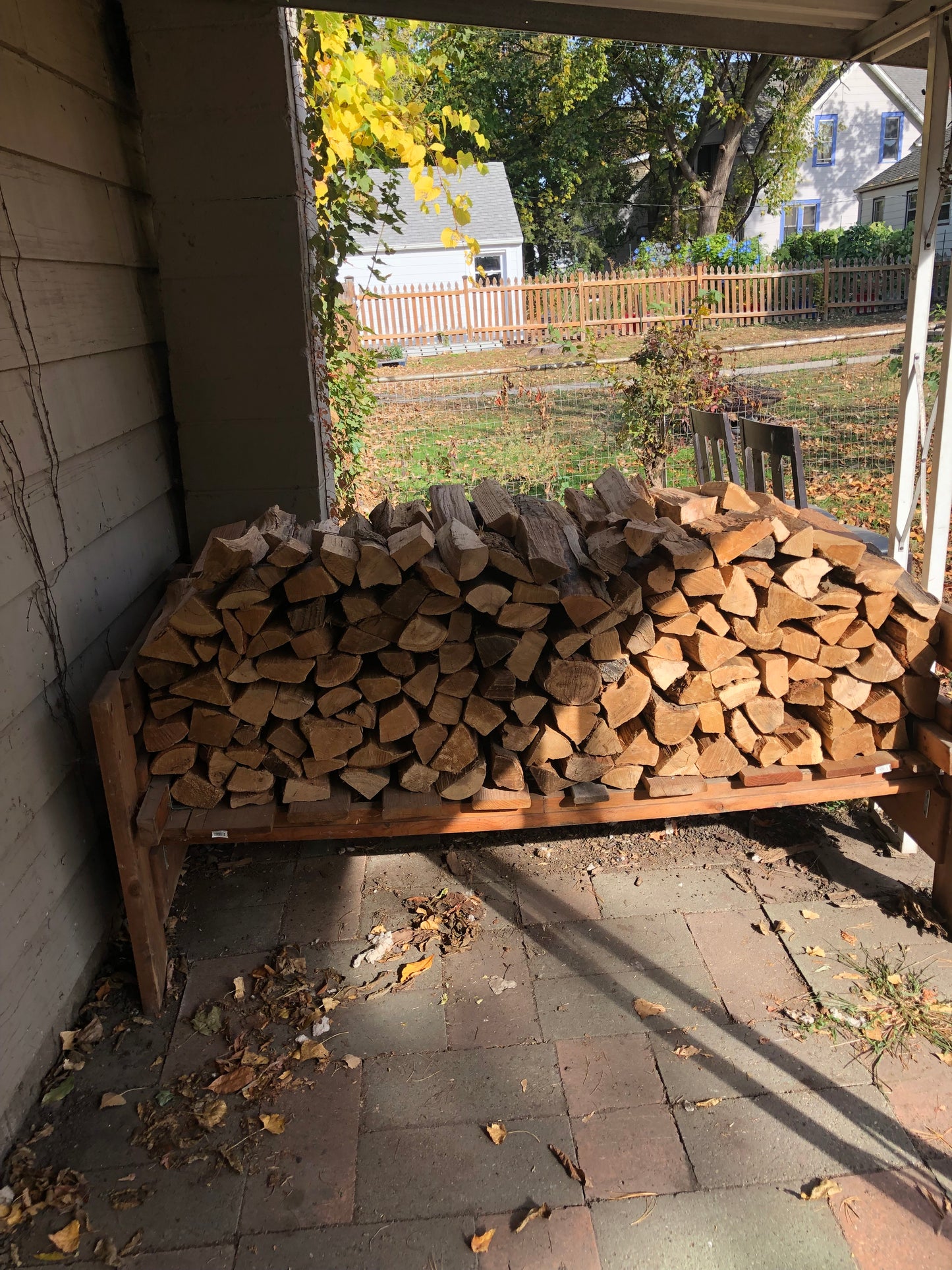 stack of kilndried firewood