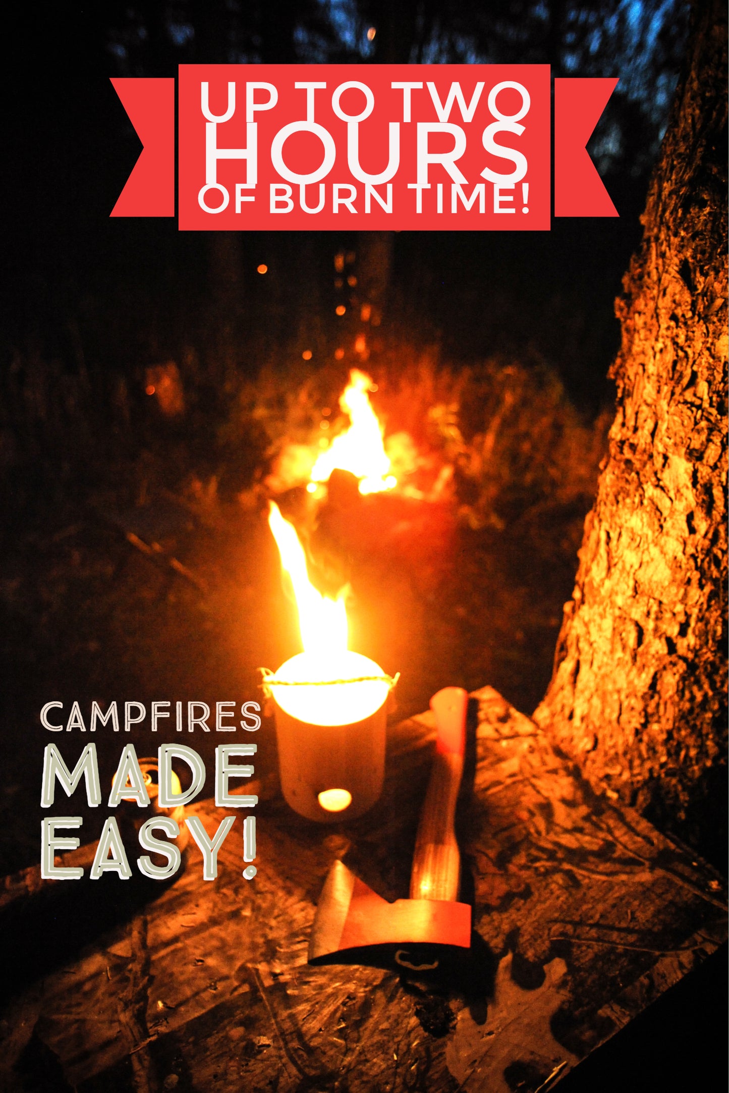 Mini OneLogFire burning outdoors