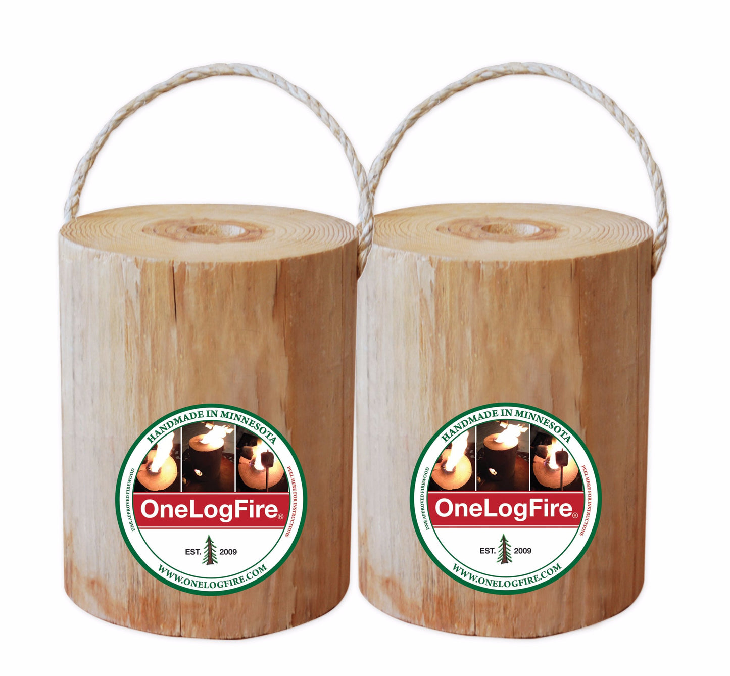 OneLogFire 2-pack bundle with product labels visible