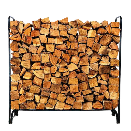 kiln dried firewood on display rack